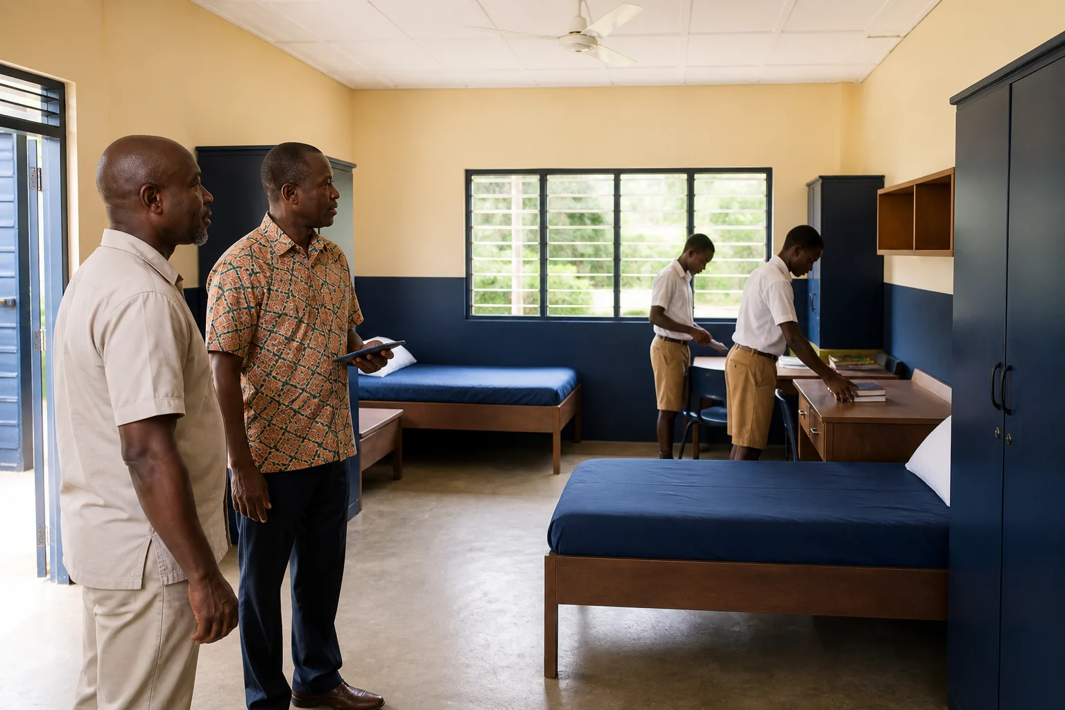 A school facilities improvement project in progress